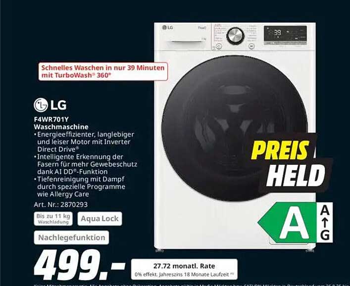 LG F4WR701Y Waschmaschine