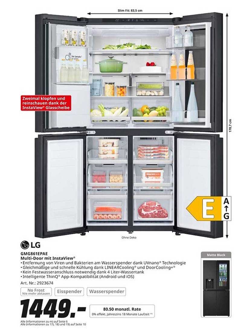 LG Multi-Door Kühlschrank GMG861EPAE mit InstaView