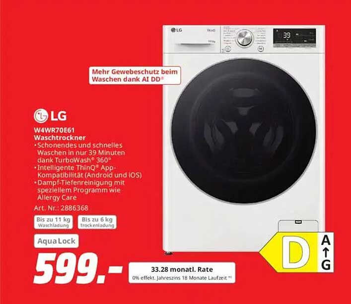 LG W4WR7061 Waschmaschine