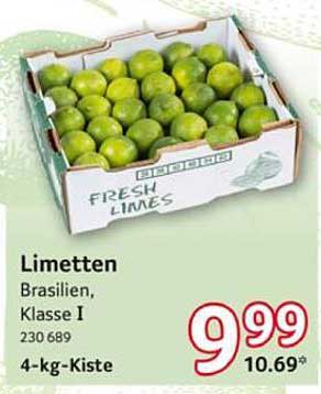 Limetten Brasilien, Klasse I - 4-kg-Kiste