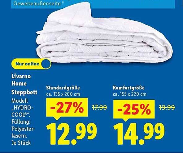 Livorno Home Steppbett "HYDRO-COOL"