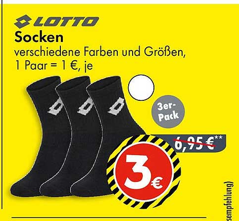 LOTTO Socken 3er-Pack - verschiedene Farben und Größen