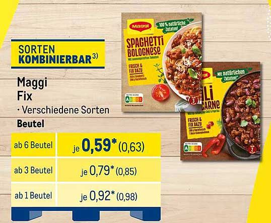 Maggi Fix - Verschiedene Sorten