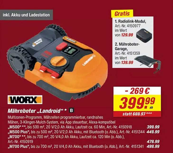 Mähroboter „Landroid“ von WORX