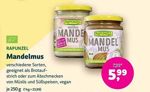 Mandelmus von Rapunzel – jetzt im Angebot