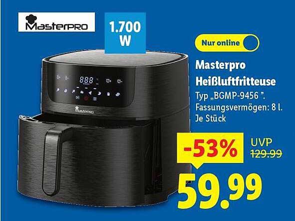 Masterpro Heißluftfritteuse Typ „BGMP-9456“