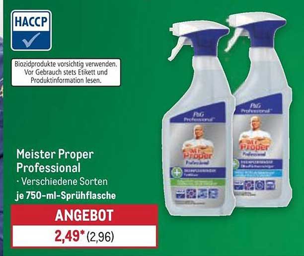 Meister Proper Professional - Verschiedene Sorten je 750-ml-Sprühflasche