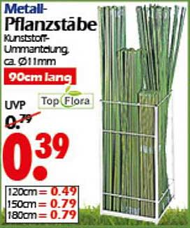 Metallpflanzstäbe 90cm - Kunststoff-Ummantlung, Ø 11mm