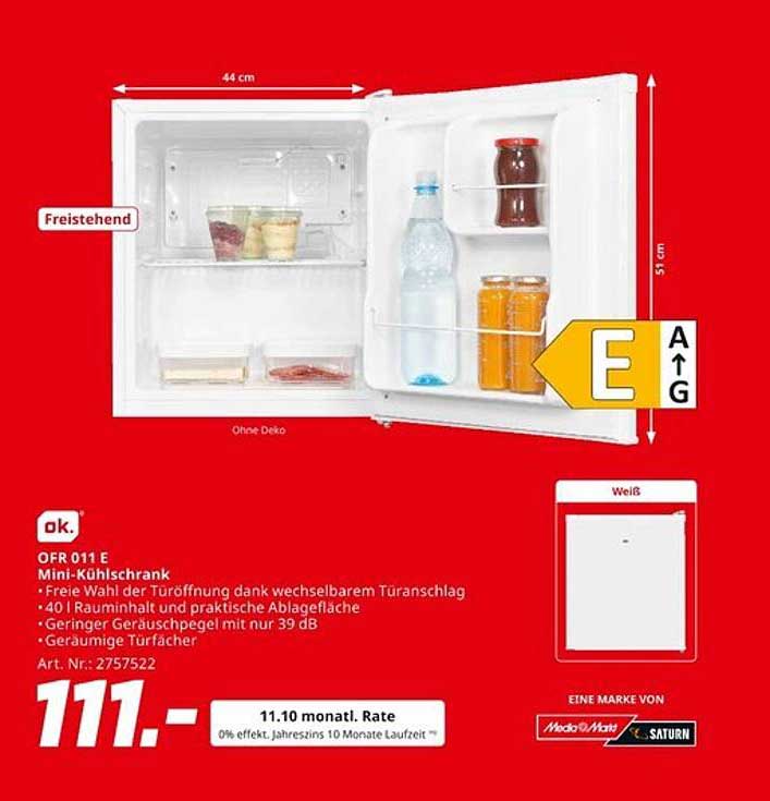 Mini-Kühlschrank OFR 011 E – Kompakte Kühlung für jeden Raum