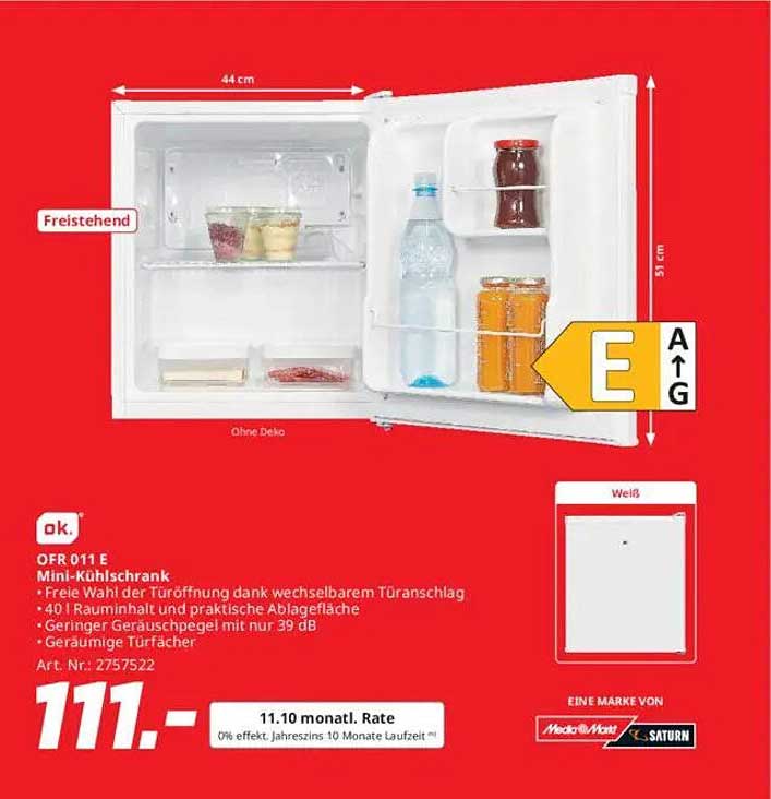 Mini-Kühlschrank ok. OFR 011 E