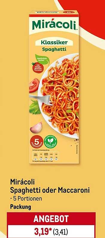 Mirácoli Spaghetti oder Maccaroni - 5 Portionen