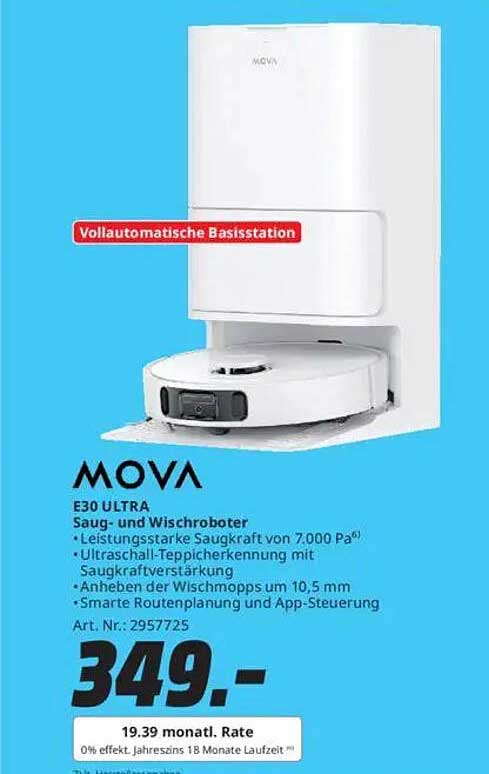 MOVA E30 ULTRA Saug- und Wischroboter