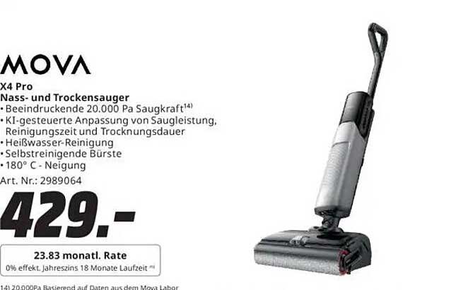 MOVA X4 Pro Nass- und Trockensauger