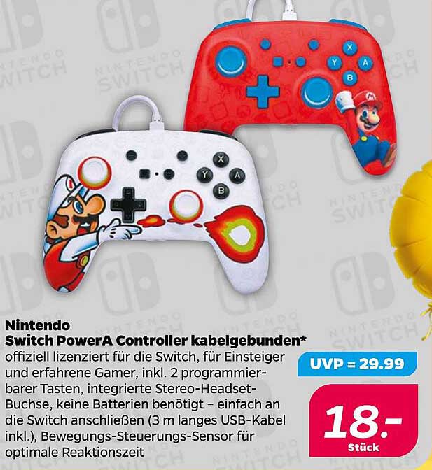 Nintendo Switch PowerA Controller kabelgebunden