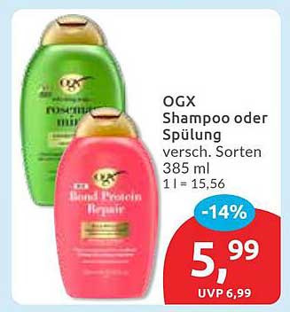 OGX Shampoo oder Spülung 385 ml - Verschiedene Sorten