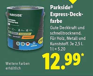 Parkside® Express-Deckfarbe 2,5 l