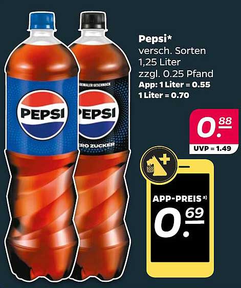 Pepsi 1,25 Liter - verschiedene Sorten