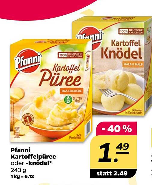 Pfanni Kartoffelpüree oder -knödel 243 g