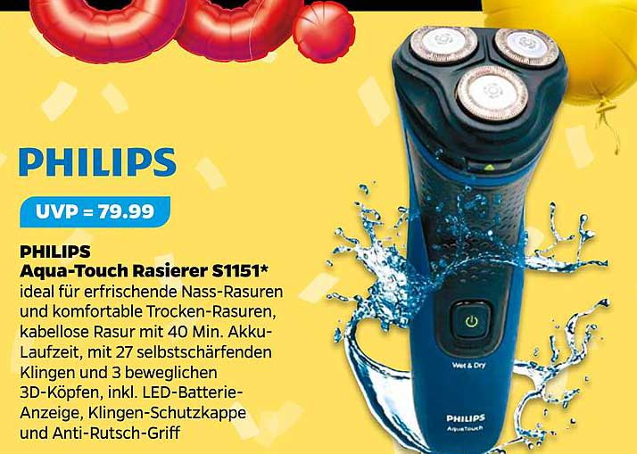 PHILIPS Aqua-Touch Rasierer S1151