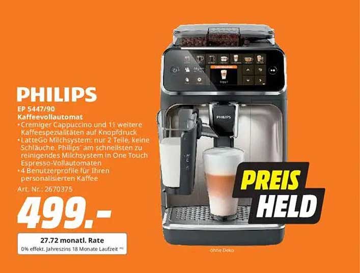 PHILIPS EP 5447/90 Kaffeevollautomat