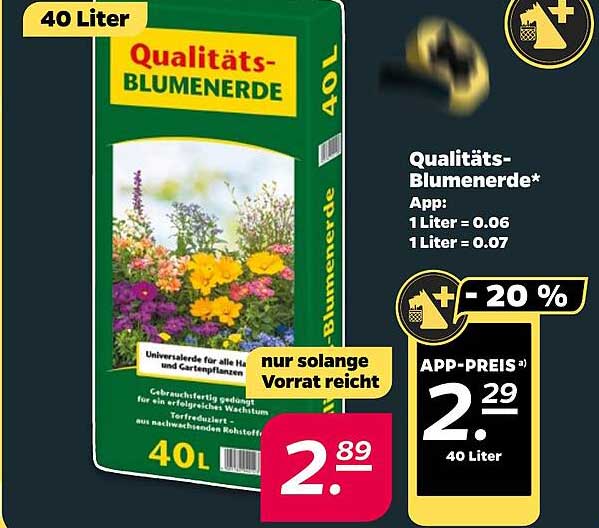 Qualitäts-Blumenerde 40 Liter
