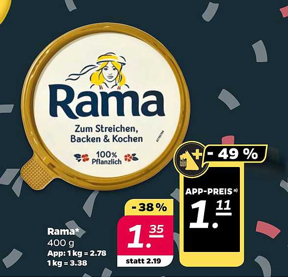 Rama 100 % pflanzlich 400 g