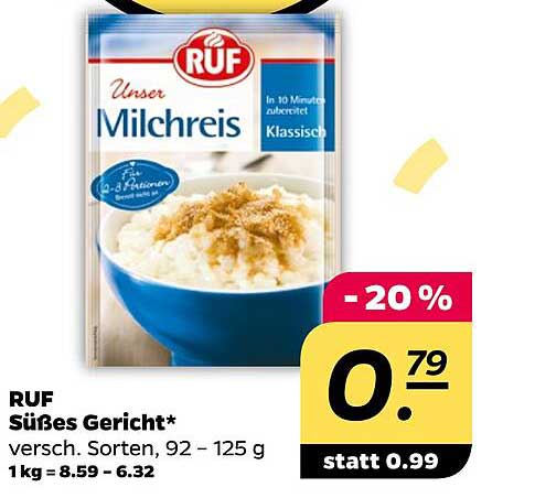 RUF Süßes Gericht - Milchreis 92-125 g
