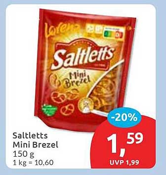 Saltletts Mini Brezel 150 g
