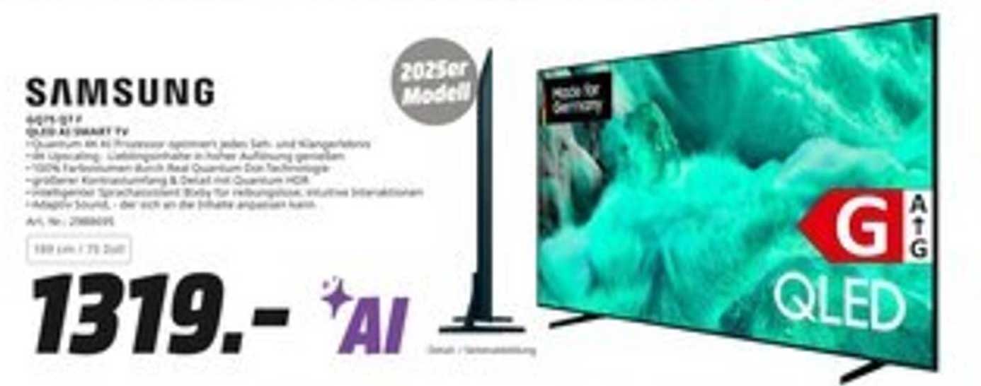 Samsung QLED 75" (2025er Modell)
