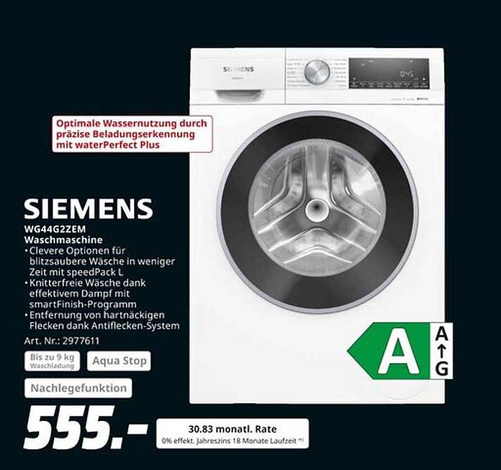SIEMENS WG44GZ2ZEM Waschmaschine