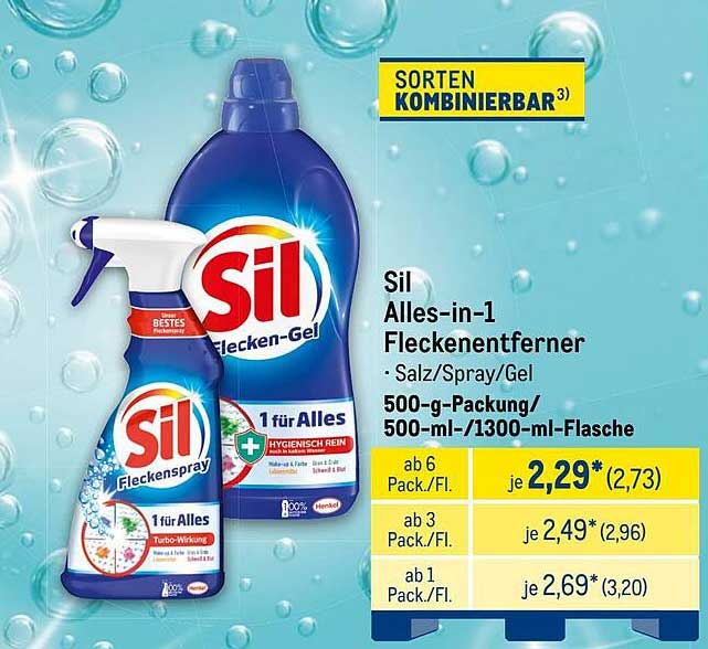 Sil Alles-in-1 Fleckenentferner – Salz/Spray/Gel