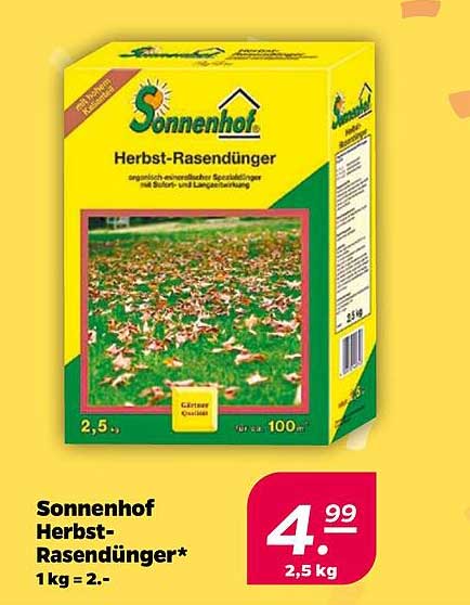 Sonnenhof Herbst-Rasendünger 2,5 kg
