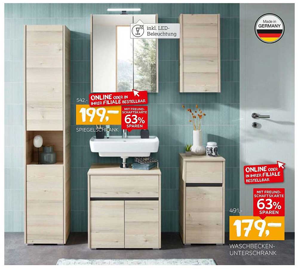 Spiegelschrank und Waschbecken-Unterschrank – Stilvoll und Funktional