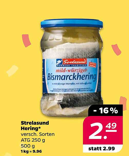 Strelasund Hering - mild-würziger Bismarckhering 250 g