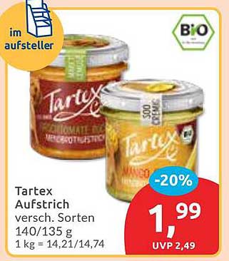 Tartex Aufstrich - verschiedene Sorten, 140/135 g