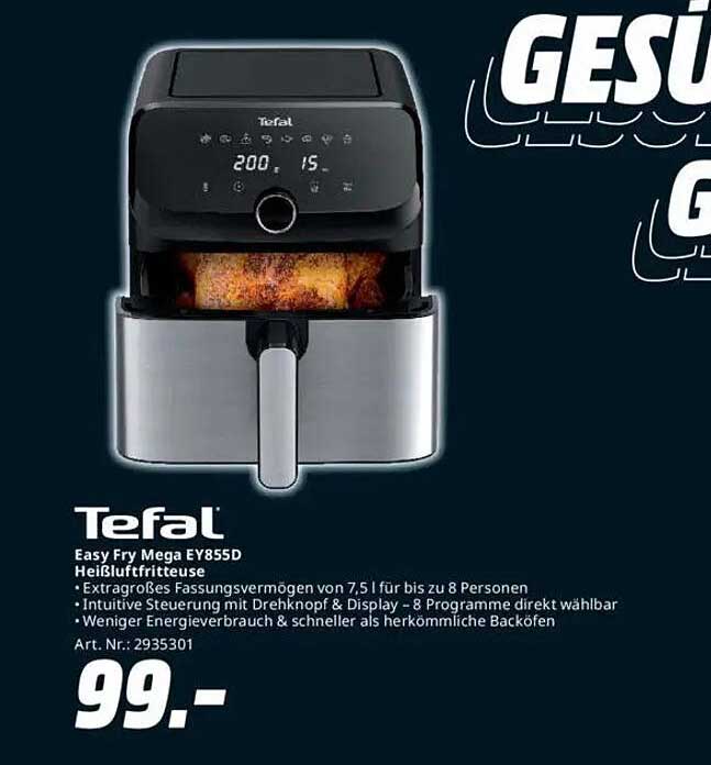 Tefal Easy Fry Mega EY855D Heißluftfritteuse