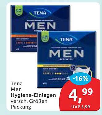 Tena Men Hygiene-Einlagen, verschiedene Größen