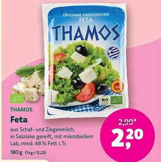 THAMOS Feta 180g – Original griechischer Feta