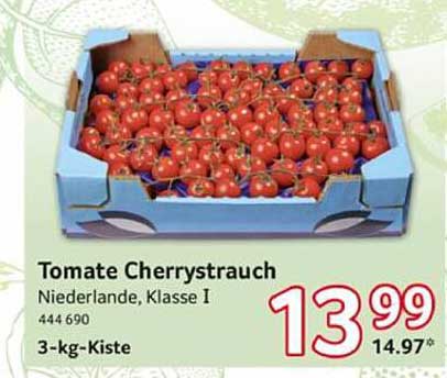 Tomate Cherrystrauch, Niederlande, Klasse I - 3-kg-Kiste