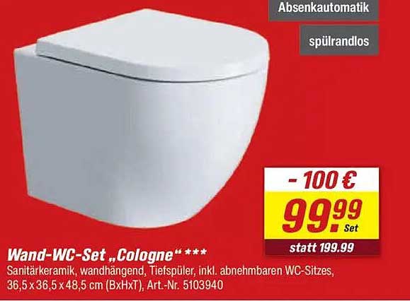 Wand-WC-Set „Cologne“
