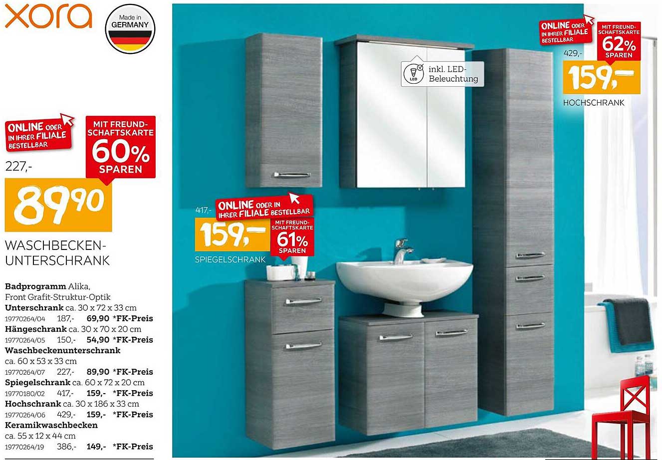 Waschbecken-Unterschrank - Badprogramm Alika