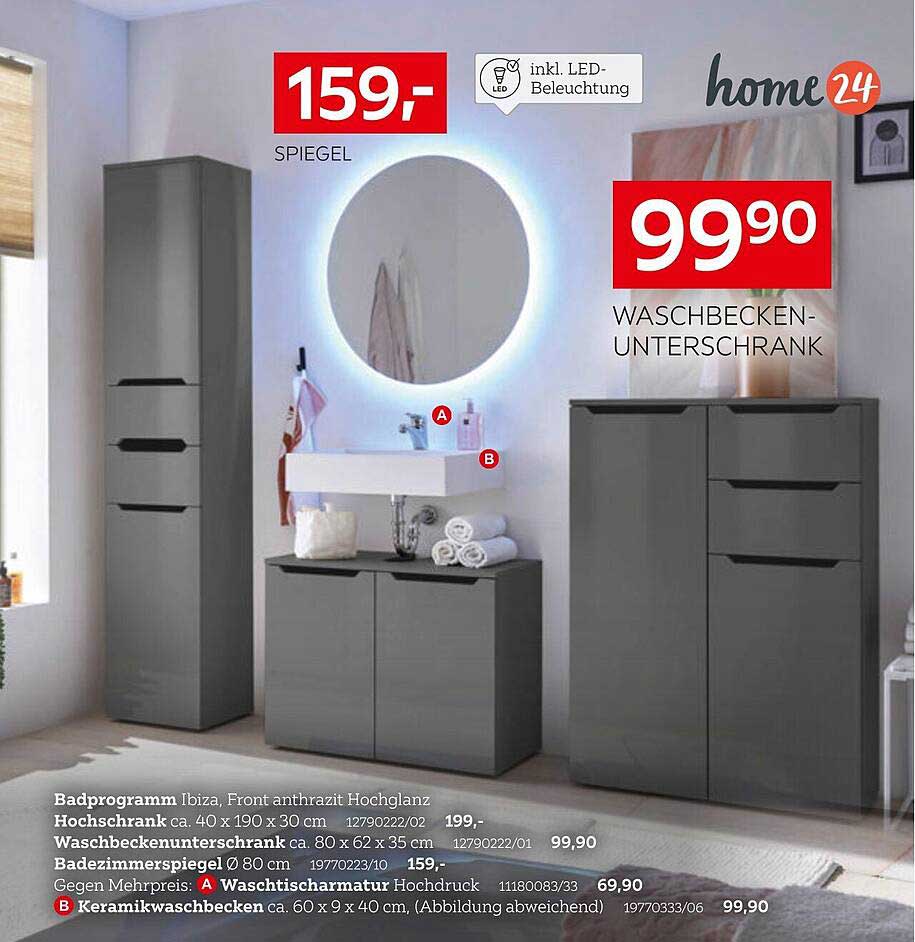 Waschbeckenunterschrank für 99,90 €