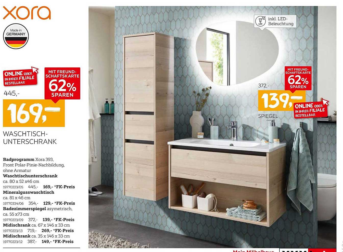 Waschtisch-Unterschrank - Xora 393