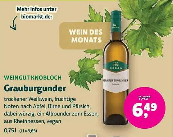 Weingut Knobloch Grauburgunder – Wein des Monats