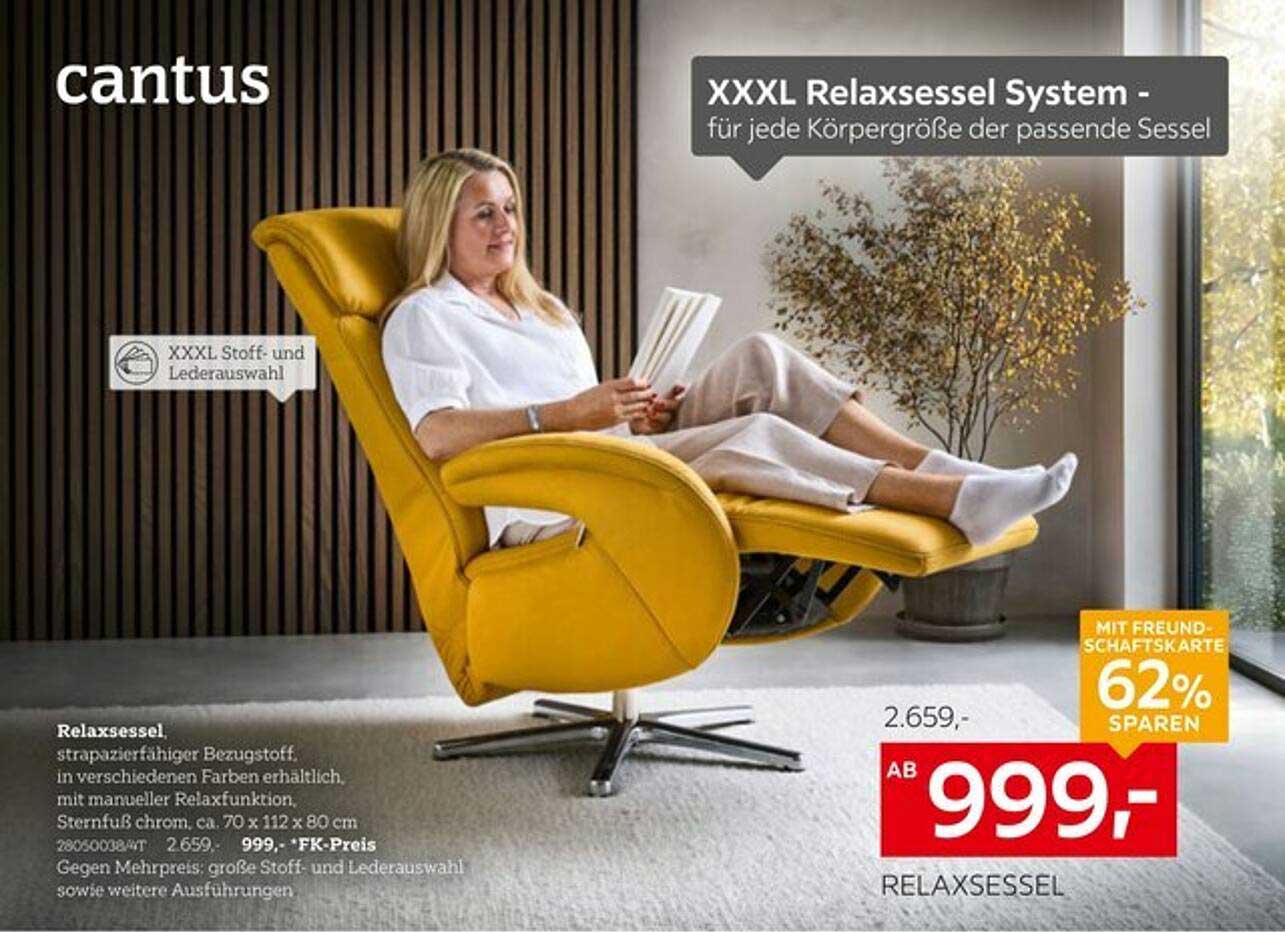 XXXL Relaxsessel System - für jede Körpergröße der passende Sessel