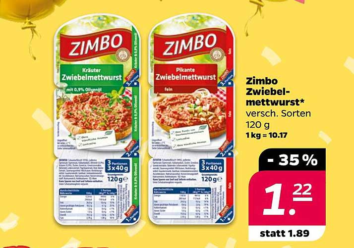 Zimbo Zwiebelmettwurst - Kräuter und Pikante Variationen