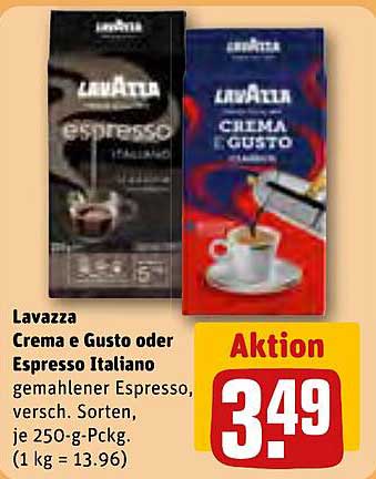 Lavazza Crema e Gusto oder Espresso Italiano gemahlener Espresso