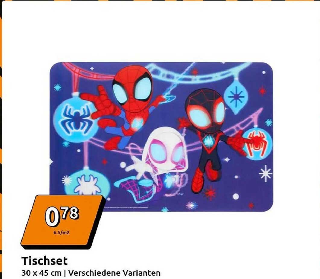Tischset mit Spiderman-Motiv (30 x 45 cm) - Verschiedene Varianten