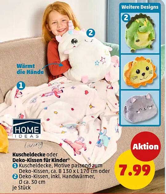 Kuscheldecke oder Deko-Kissen für Kinder