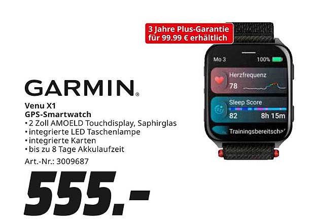 GARMIN Venu X1 GPS-Smartwatch